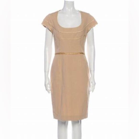 Zac Posen Khaki Eclipse Sheath Cocktail Dress Size 6 - Picture 1 of 16